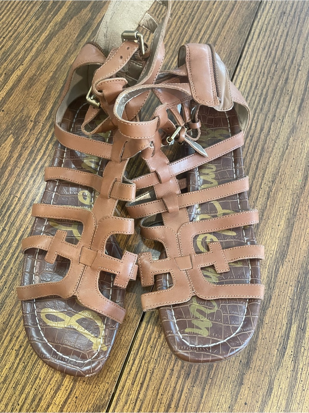 Sam Edelman Tan Brown Strappy Gladiator Sandals